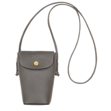 Load image into Gallery viewer, Longchamp Épure Phone Case in dovegray leather