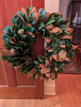 Load image into Gallery viewer, The Classic Lucknow Southern Fresh Magnolia Wreath