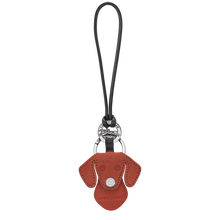 Load image into Gallery viewer, Longchamp Re-Play Porte-clés Key Ring in terracotta red/brown Leather