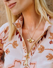 Load image into Gallery viewer, Spartina 449 Honey Bee Slide Necklace 28" Bronze