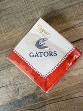 Load image into Gallery viewer, Caspari GATORS Custom Linen Border Cocktail Napkin