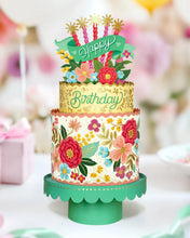Load image into Gallery viewer, FreshCut Paper Blooming Birthday Cake Pop-Up Greeting Card