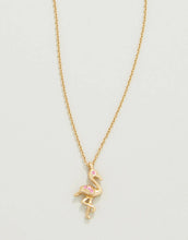 Load image into Gallery viewer, Spartina 449 Sea La Vie Necklace Florida/Flamingo close up showing pink stones on the flamingo pendant