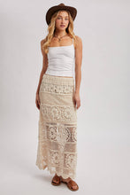 Load image into Gallery viewer, Sheer Crochet Knit Midi Skirt
