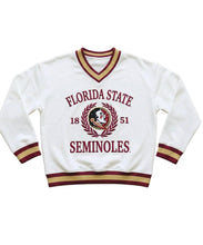Load image into Gallery viewer, Florida State Heritage V-Neck Pullover sweater with Florida State Seminoles logo and design