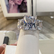 Load image into Gallery viewer, Crislu Eternity Baguette Cocktail Ring Finished in Pure Platinum
