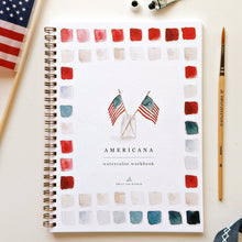 Load image into Gallery viewer, cover of the Americana Watercolor Workbook