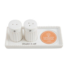 Load image into Gallery viewer, Salt & Pepper Accessory Tray Set with spot for light up decorative sitters