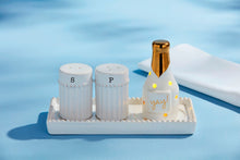 Load image into Gallery viewer, Salt & Pepper Accessory Tray Set with champagne sitter
