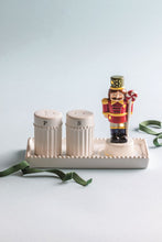 Load image into Gallery viewer, Salt & Pepper Accessory Tray Set with Christmas sitter
