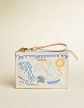 Load image into Gallery viewer, Sophie Wristlet Overboard with embroidered designs