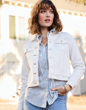 Load image into Gallery viewer, Spartina 449 Aida Buttonfront Shirt Lakeside Blue Stripe