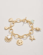 Load image into Gallery viewer, Spartina 449 Coastal Dreams Charm Toggle Bracelet with sea themed charms