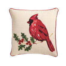 Load image into Gallery viewer, Cardinal and holly Pillow