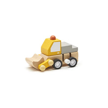 Load image into Gallery viewer, Construction Vehicle Wooden Wind-Up Bulldozer Truck