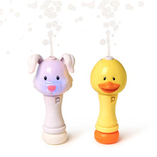 Load image into Gallery viewer, LED Illuminating Bubble Wand Blower blowing bubbles