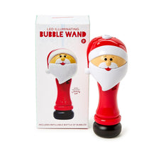 Load image into Gallery viewer, LED Illuminating Santa Bubble Wand Blower