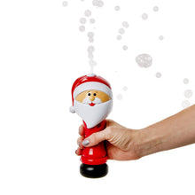 Load image into Gallery viewer, LED Illuminating Santa Bubble Wand Blower
