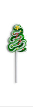 Load image into Gallery viewer, Peppermint Flavor Christmas Tree Swirl Lollipop with Icing Decorations