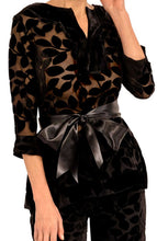 Load image into Gallery viewer, 3" Black Silk Ribbon tied in a bow at the waist