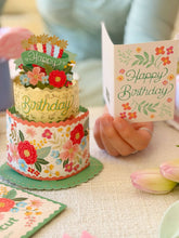 Load image into Gallery viewer, FreshCut Paper Mini Blooming Birthday Cake Pop-Up Greeting Card