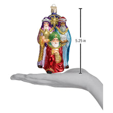 Load image into Gallery viewer, Old World Christmas Three Wise Men Ornament showing 5.25" height