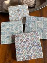 Load image into Gallery viewer, Fields of Blue Stone Coasters - Assorted Designs - Single