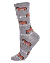 Load image into Gallery viewer, Show Pony Bamboo Blend Crew Socks