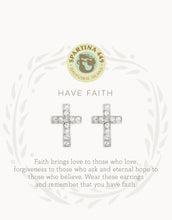 Load image into Gallery viewer, Spartina 449 Sea La Vie Have Faith Stud Earrings card