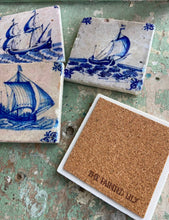 Load image into Gallery viewer, Delft Boats Stone Coasters - Assorted Ship Designs - Singles