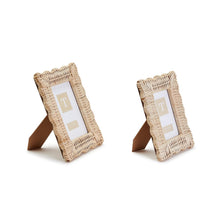 Load image into Gallery viewer, Wicker Weave Photo Frame showing kick stand