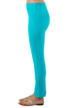 Load image into Gallery viewer, Gretchen Scott Designs Cotton / Spandex GripeLess Pants - Solid Turquoise