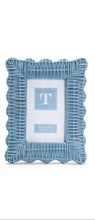 Load image into Gallery viewer, Blue Wicker Weave Photo Frame 4x6