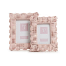 Load image into Gallery viewer, Pink Wicker Weave Photo Frame in two sizes