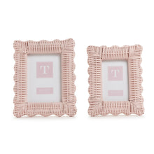 Load image into Gallery viewer, Pink Wicker Weave Photo Frame in two sizes