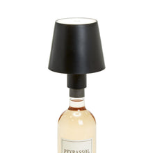 Load image into Gallery viewer, Black Lampshade on a wine bottle