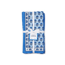 Load image into Gallery viewer, Chinoiserie Blue Block Print Cloth Napkins