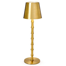 Load image into Gallery viewer, LED Portable Cordless Gold Bamboo Lamp