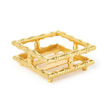 Load image into Gallery viewer, Gold Bamboo Cocktail Napkin Holder