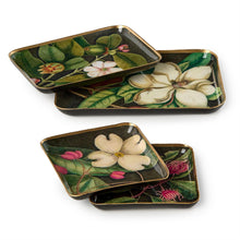 Load image into Gallery viewer, Four Vintage Floral Print Metal Trays