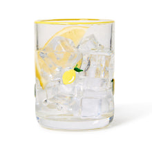 Load image into Gallery viewer, Lemon Double Old Fashion Glass holding ice