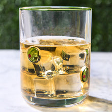 Load image into Gallery viewer, Martini Olive Double Old Fashion Glass holding a drink
