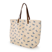 Load image into Gallery viewer, Horse Silhouette Printed Tote Bags in blue