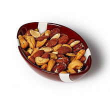Load image into Gallery viewer, small bowl shaped and painted like a Football filled with nuts