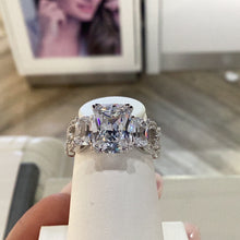 Load image into Gallery viewer, Crislu Open Loop Cushion Cocktail Ring Finished in Pure Platinum