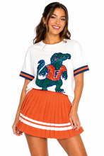 Load image into Gallery viewer, person wearing Florida Sparkle Logo T-Shirt showing sequins in design