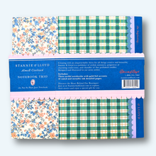 Load image into Gallery viewer, three notebooks with busy color print covers