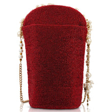 Load image into Gallery viewer, back of the Movie Night Popcorn Bucket Handbag - solid red