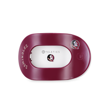 Load image into Gallery viewer, TELETIES Flat Round Hair Clip Medium Go Noles! with packaging