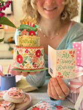 Load image into Gallery viewer, FreshCut Paper Mini Blooming Birthday Cake Pop-Up Greeting Card
